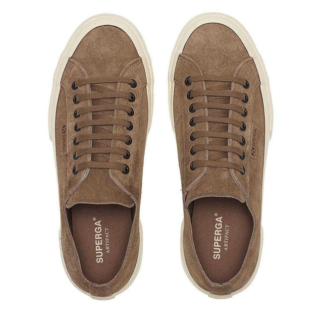 Caribou-Off White - Side - Superga Unisex Adult OG Flesh Out Suede Trainers