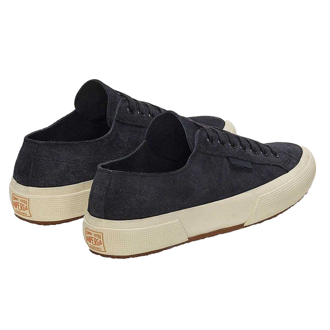Navy-Off White - Back - Superga Unisex Adult OG Flesh Out Suede Trainers