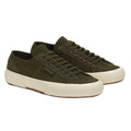 Academy Green-Off White - Front - Superga Unisex Adult OG Flesh Out Suede Trainers