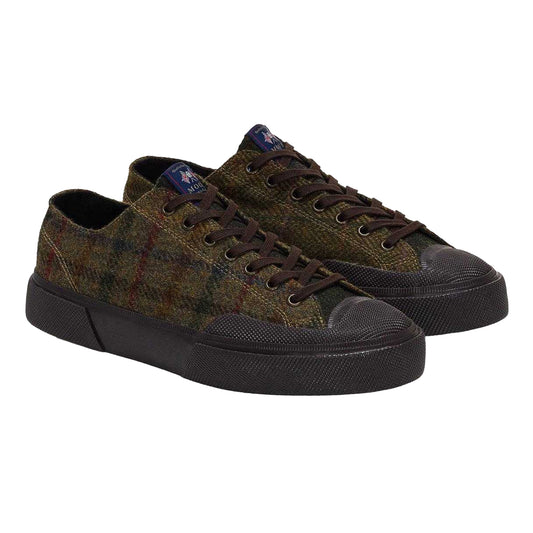Green-Dark Brown - Front - Superga Unisex Adult 2432 Works Patchwork Wool Trainers
