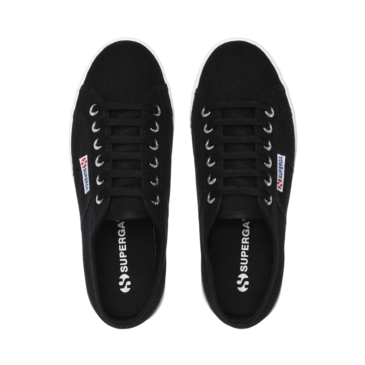 Black - Pack Shot - Superga Womens-Ladies 2790 Logo Trainers