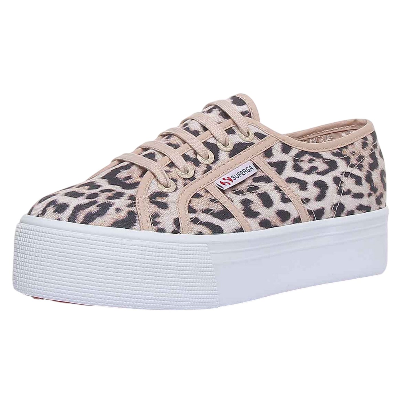 Beige - Lifestyle - Superga Womens-Ladies 2790 Jaguar Print Trainers