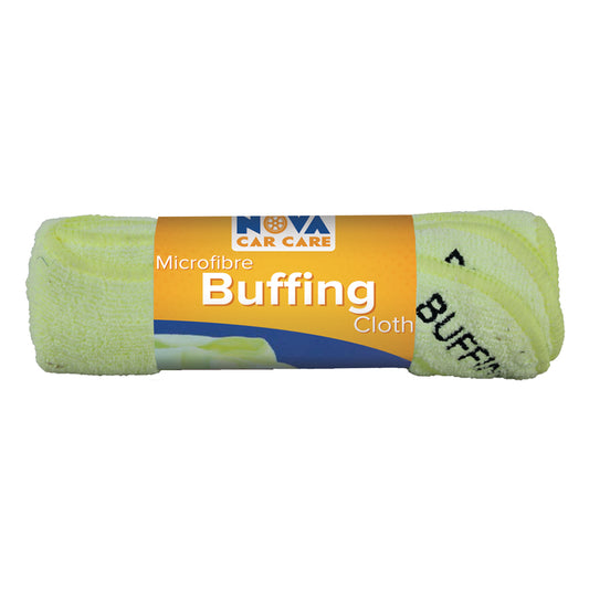 Yellow - Front - Nova Car Care Microfibre Buffing Cloth (Pack of 2)