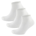 White - Front - RJM Mens Plain Trainer Socks (Pack of 3)
