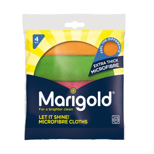 Multicoloured - Front - Marigold Microfibre Cleaning Cloth (Pack of 4)
