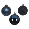 Blue - Back - Kaemingk Shatterproof Plain Christmas Bauble (Pack of 10)