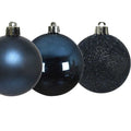 Blue - Side - Kaemingk Shatterproof Plain Christmas Bauble (Pack of 10)
