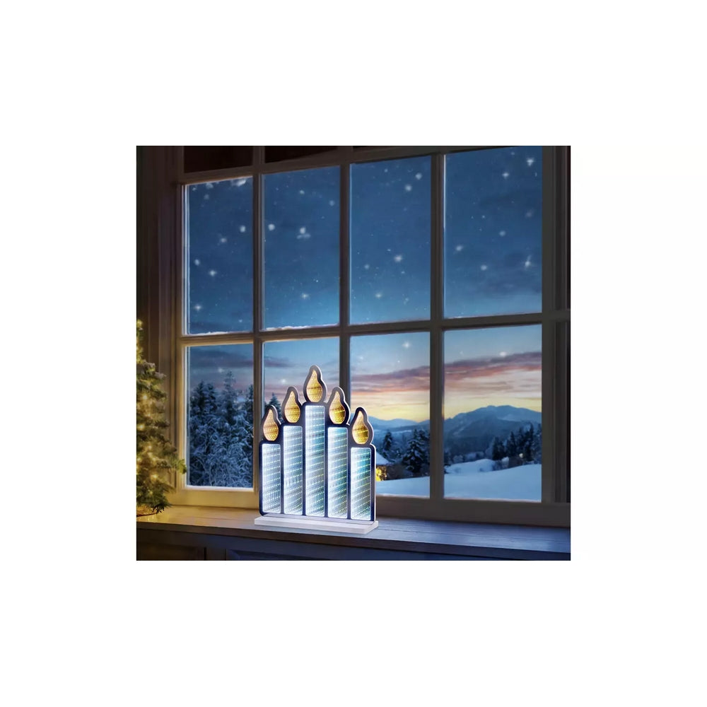 White-Yellow - Side - Premier Candle LED Christmas Decoration