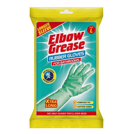 Aqua - Front - Elbow Grease Antibacterial Cleaning Gloves