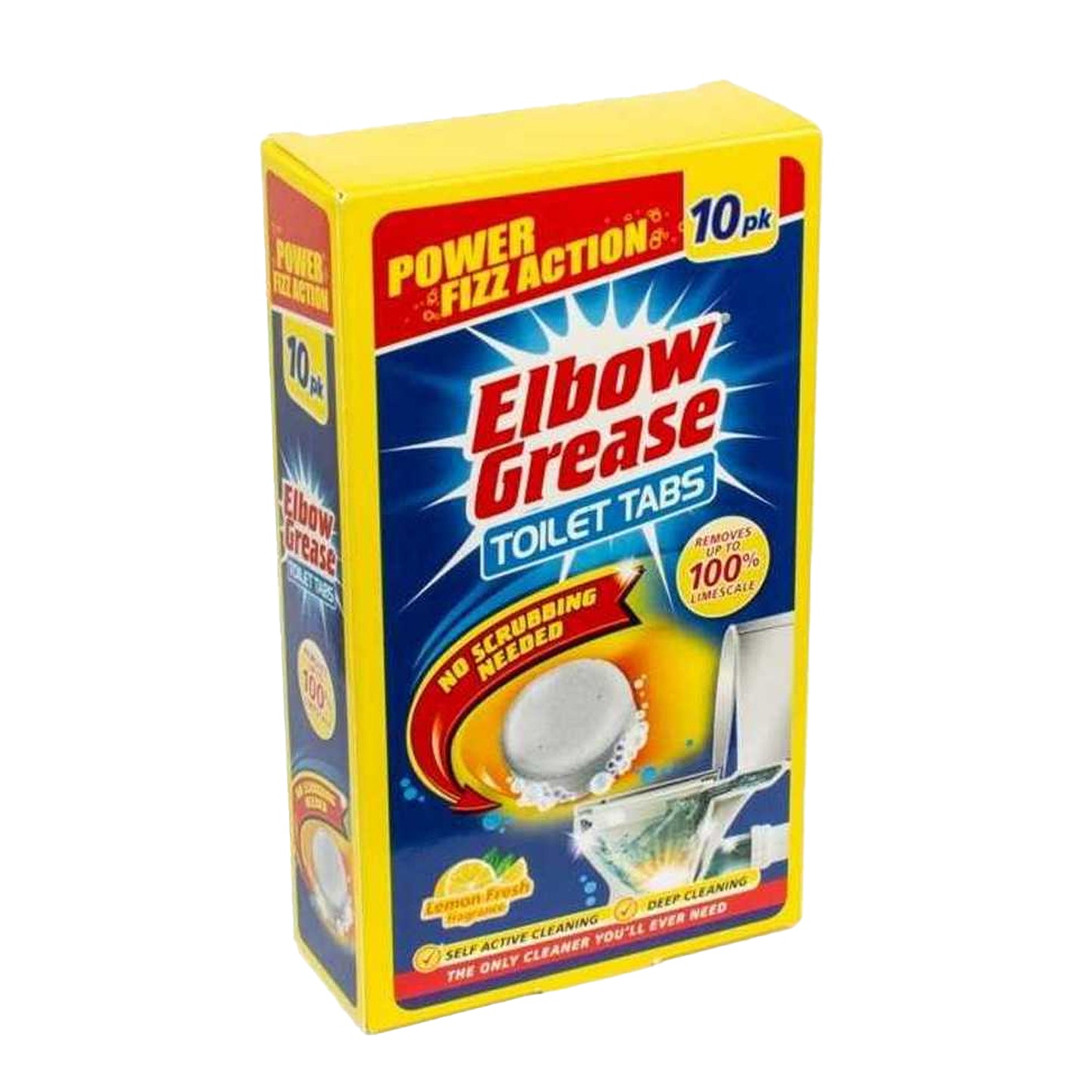 White - Back - Elbow Grease Lemon Toilet Cleaner (Pack of 10)