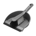 Grey - Front - Addis Metallic Dustpan and Brush Set
