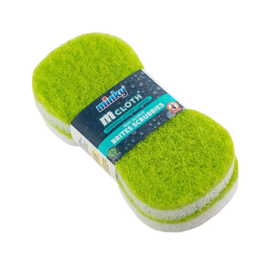 Green - Front - Minky Sponge Scourer (Pack of 2)