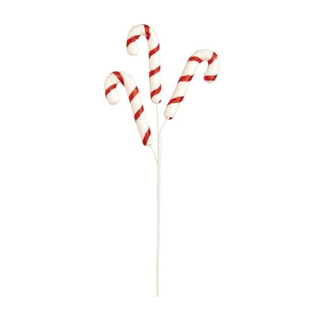 Red-White - Back - Premier Candy Cane Christmas Tree Decoration
