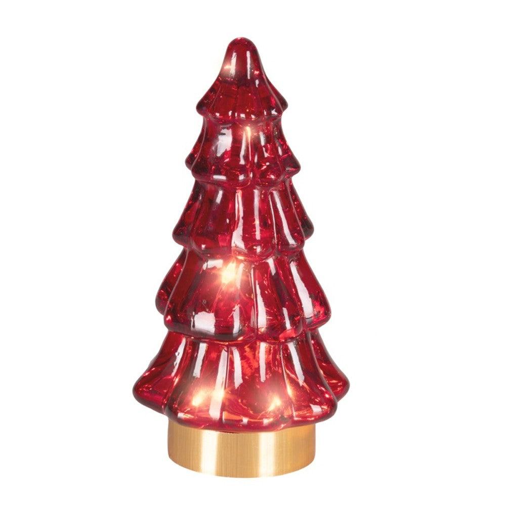 Red - Side - Kaemingk Christmas Tree LED Christmas Decoration (Pack of 2)