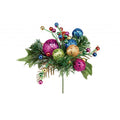 Multicoloured - Front - Premier Glitter Ball Pick Christmas Decoration