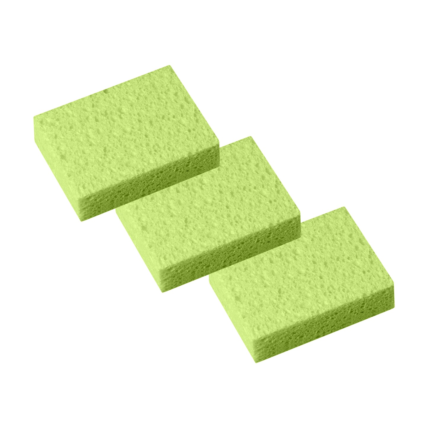 Green - Back - Superbright Cellulose Sponge Scourers (Pack of 3)