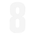 White - Front - Securit 8 Bin Number (Pack of 2)