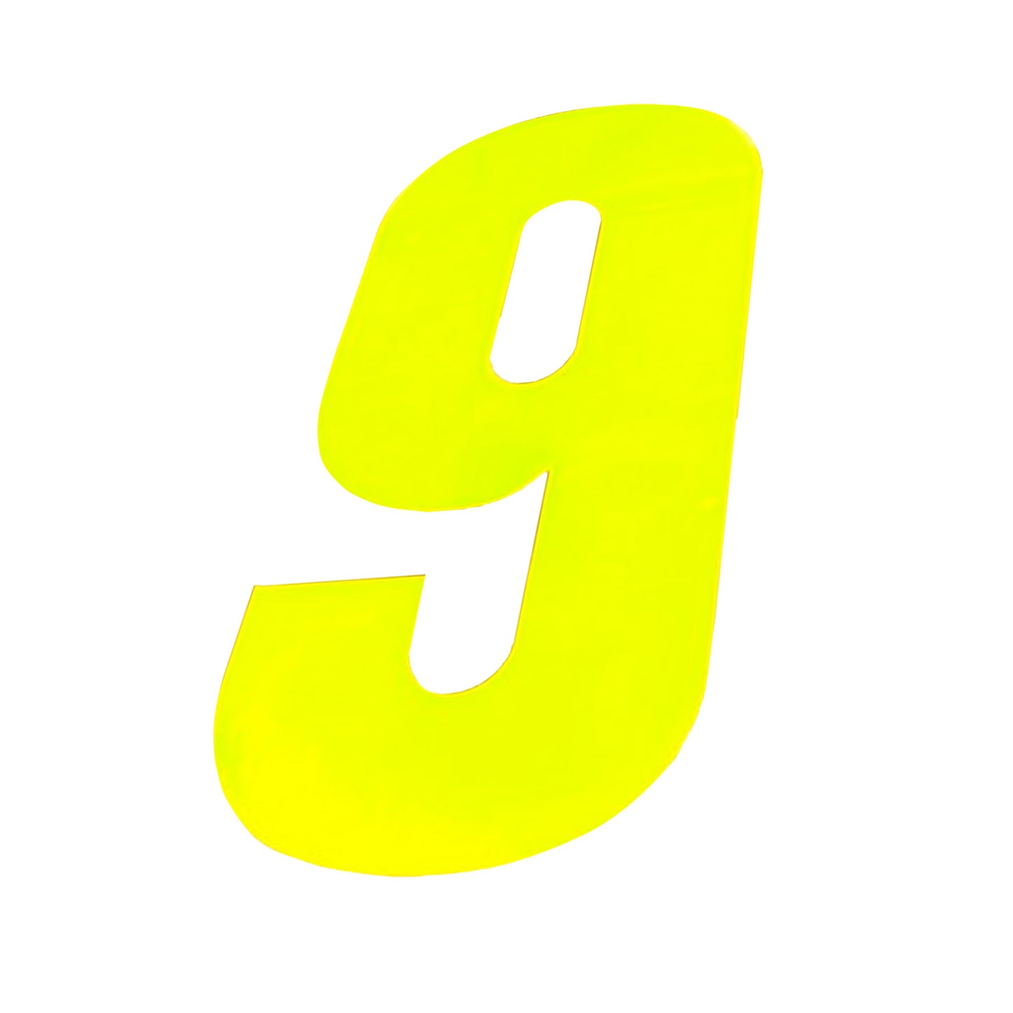 Yellow - Back - Securit No 9 Hi-Vis Bin Number