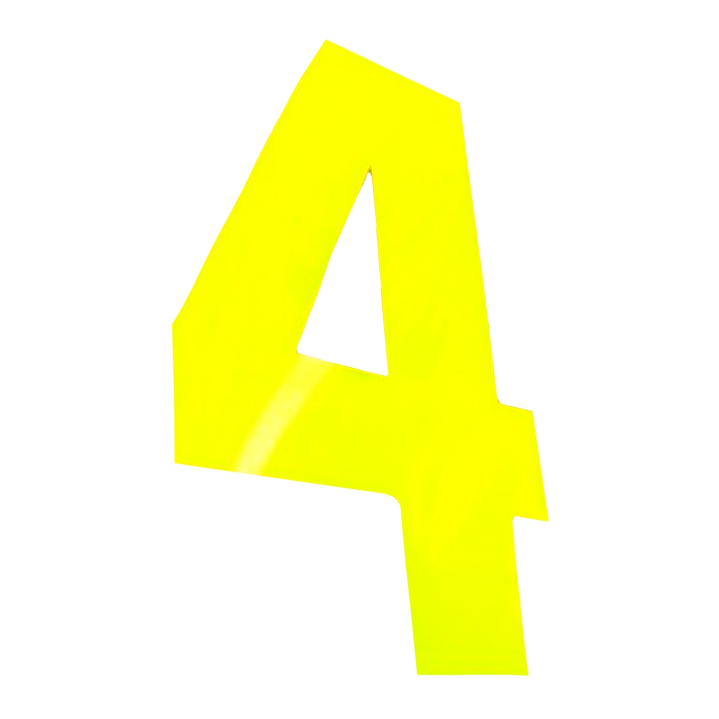 Yellow - Back - Securit No 4 Hi-Vis Bin Number