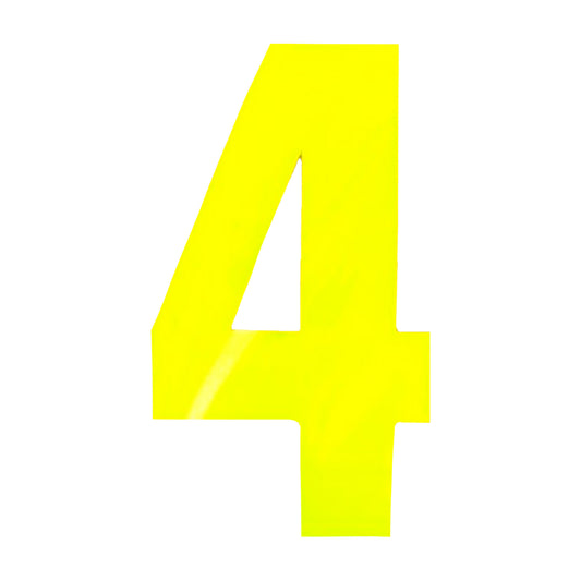 Yellow - Front - Securit No 4 Hi-Vis Bin Number