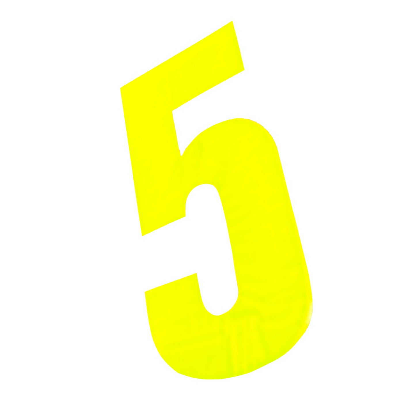 Yellow - Back - Securit No 5 Hi-Vis Bin Number