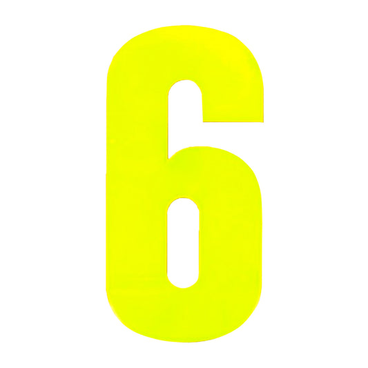 Yellow - Front - Securit 6 Hi-Vis Bin Number