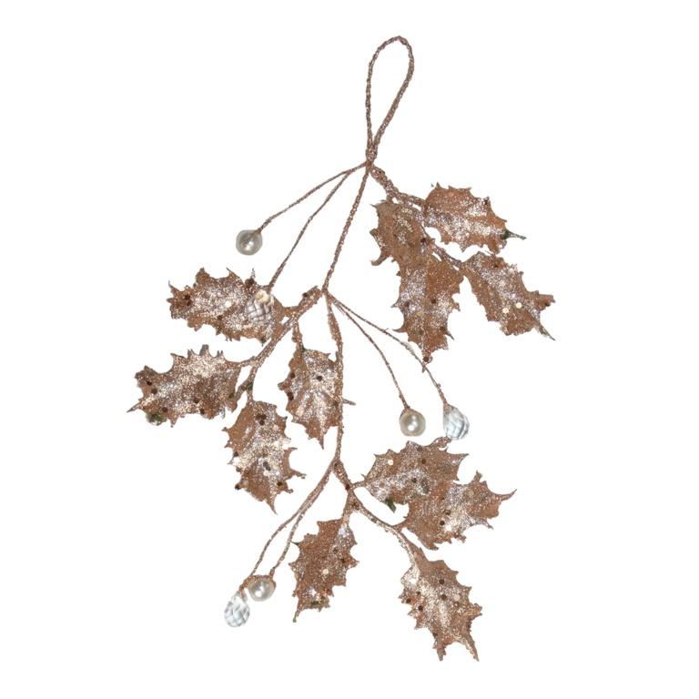 Rose - Front - Davies Products Diamante Tree Decoration
