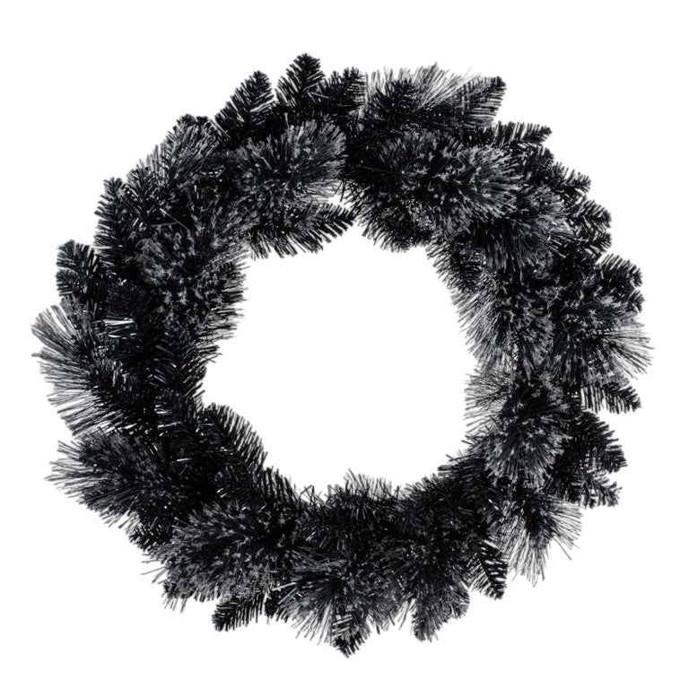 Black - Front - Premier Christmas Tipped Wreath