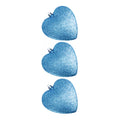 Kingfisher Blue - Front - Davies Products Glitter Hearts Bauble (Pack of 3)