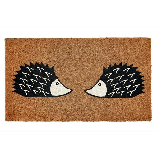 Brown-Black-White - Front - Groundsman Hedgehog Door Mat