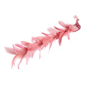 Pink - Back - Premier Peacock Christmas Decoration