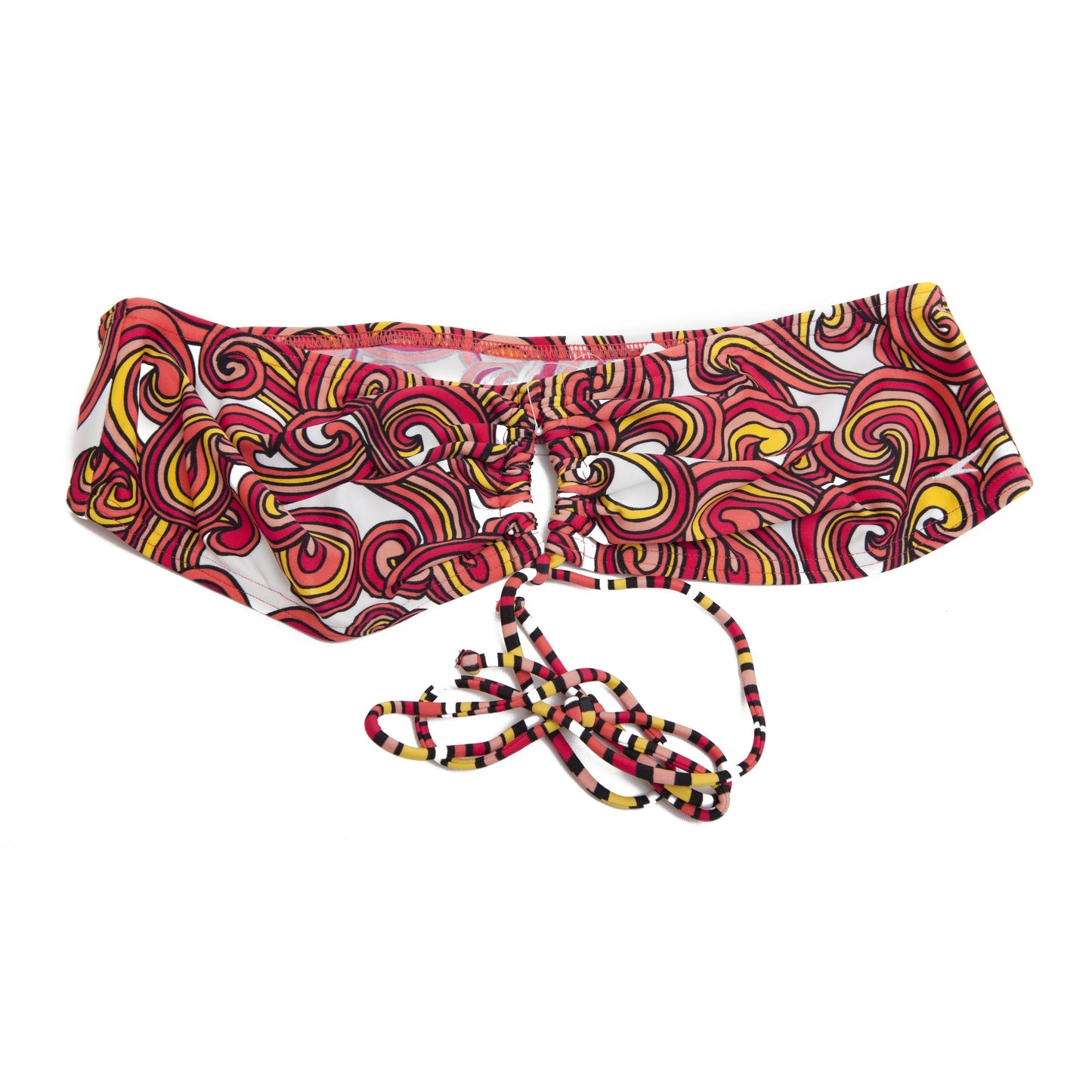 Orange Swirl Design - Front - Clearance Speedo Womens-Ladies Patterned Bikini Top