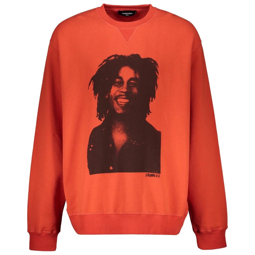 Red - Lifestyle - DSquared2 Mens Bob Marley Cool Fit Sweatshirt