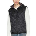 Black - Side - Diesel Mens Logo Quilted Gilet