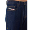 Blue - Side - Diesel Mens D-Viker Denim Jeans