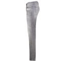 Grey Denim - Side - Diesel Mens 1979 Sleenker Faded Frayed Edge Jeans