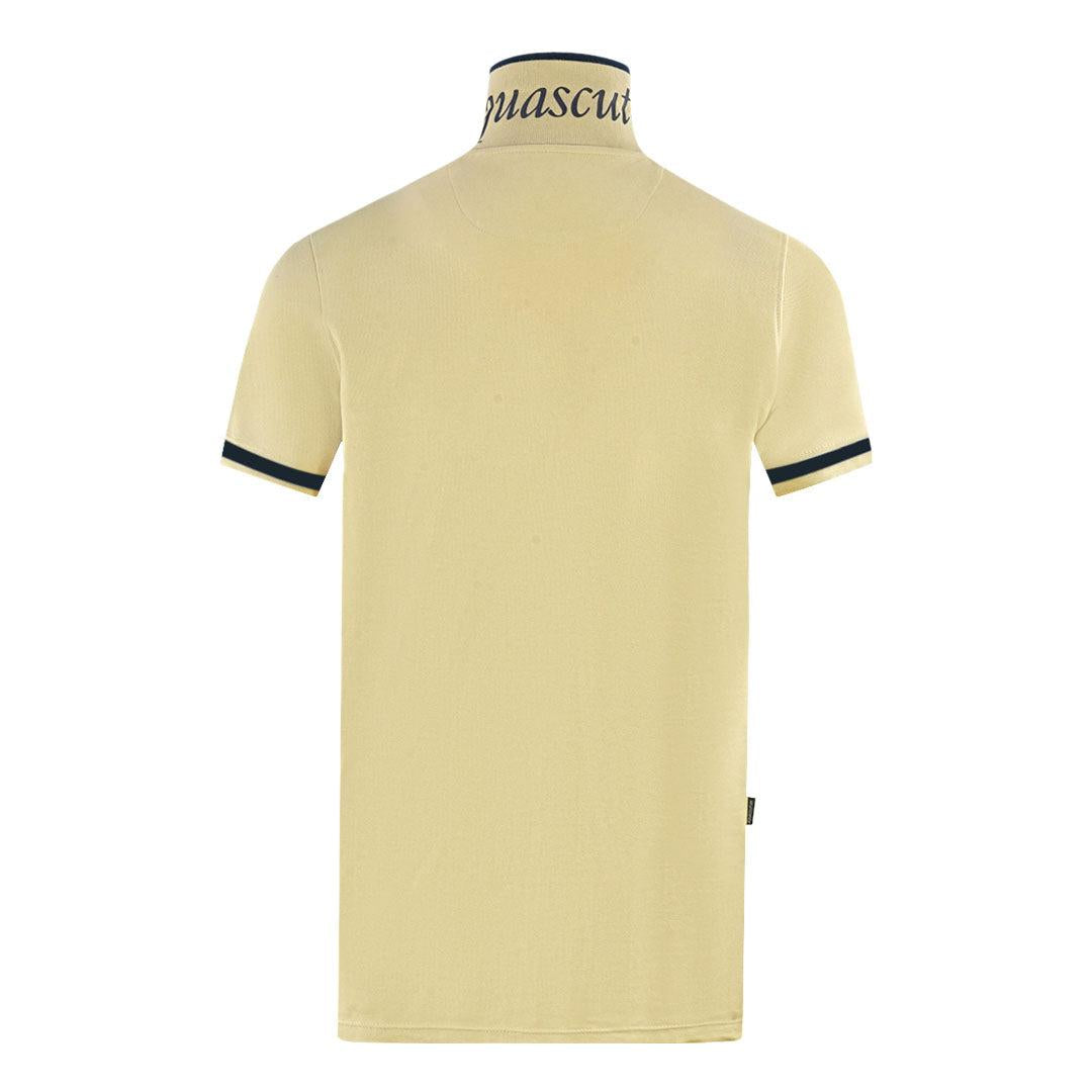 Beige - Side - Aquascutum Unisex Adult London Embroidered Badge Polo Shirt