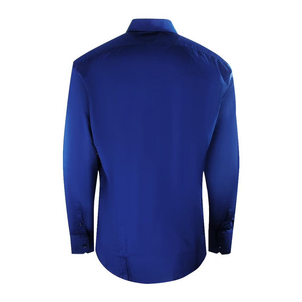Royal Blue - Back - Aquascutum Mens Long-Sleeved Shirt
