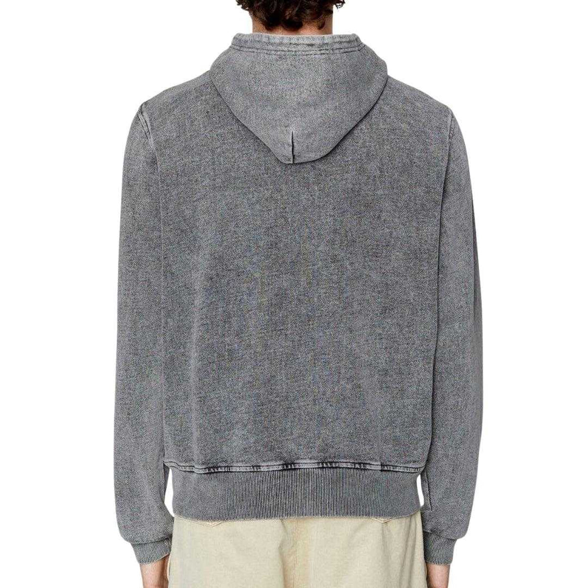 Grey Faded - Back - Diesel Mens Logo Hoodie