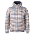 Beige - Front - Aquascutum Mens Active Checked Hooded Padded Jacket