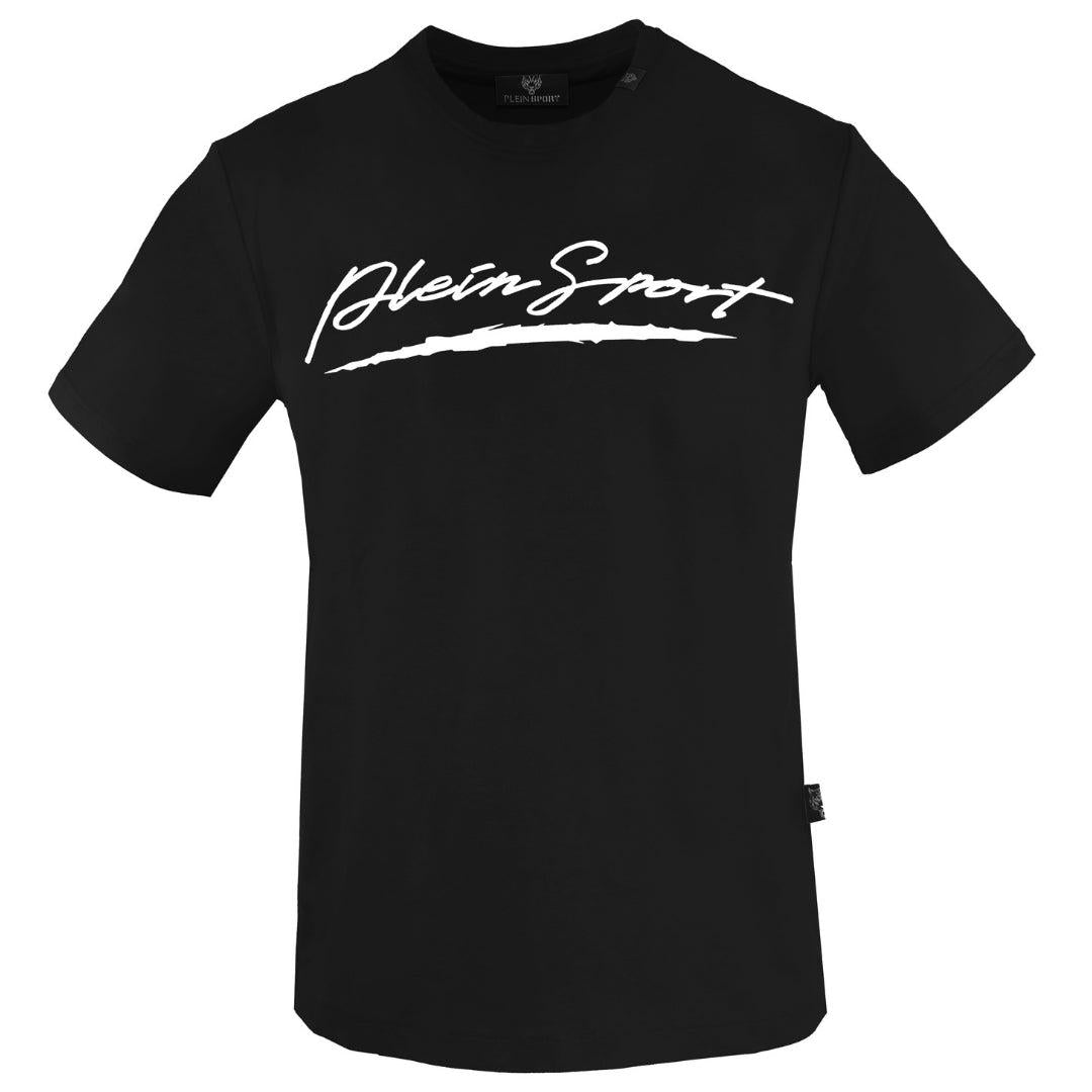 Black - Back - Plein Sport Mens Signature Logo T-Shirt