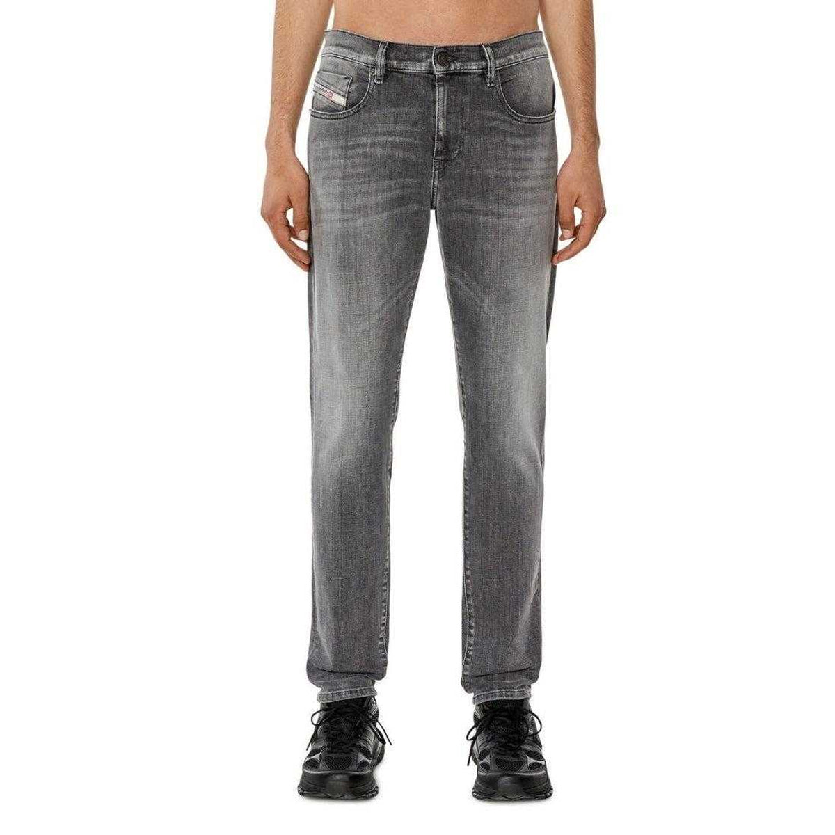 Grey Wash - Side - Diesel Mens 2019 D-Strukt Jeans