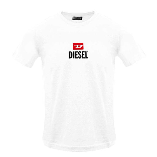 White - Front - Diesel Mens Logo T-Shirt