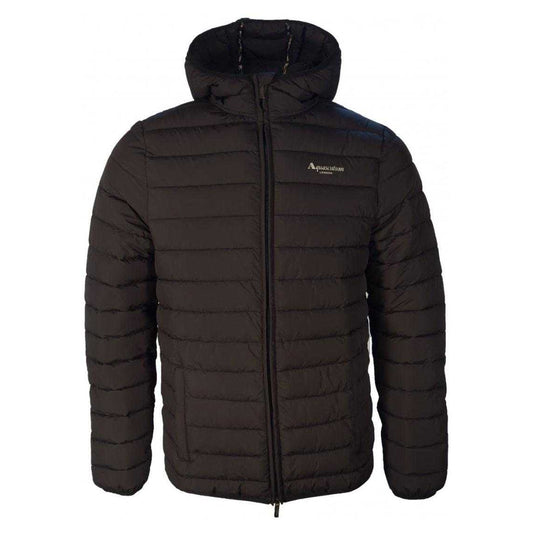 Black - Front - Aquascutum Unisex Adult Active Hooded Padded Jacket