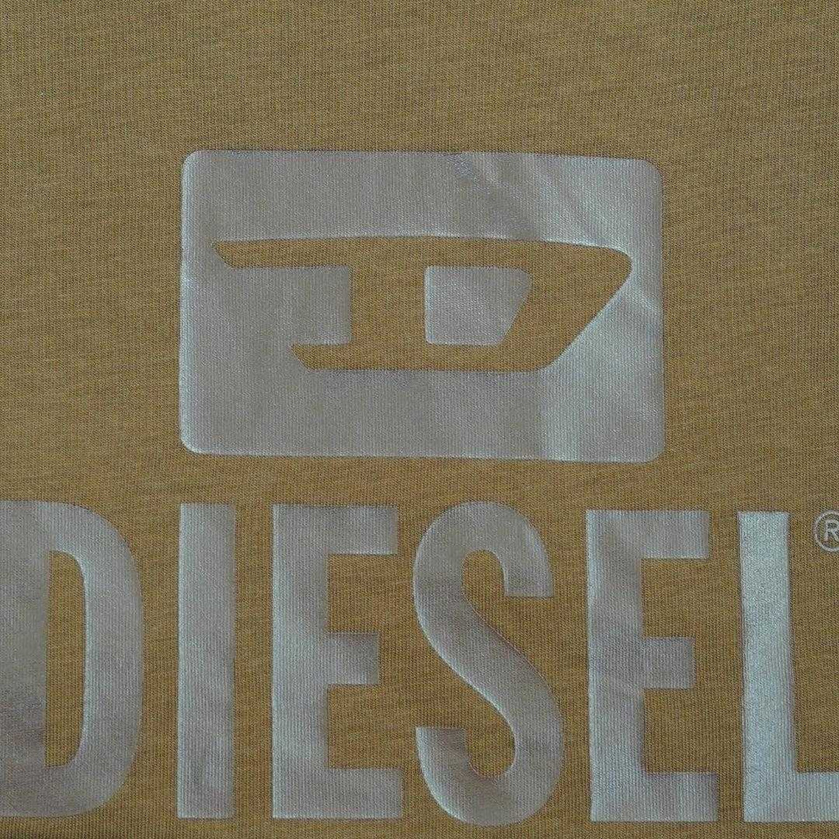 Brown - Back - Diesel Mens Monotone Logo T-Shirt