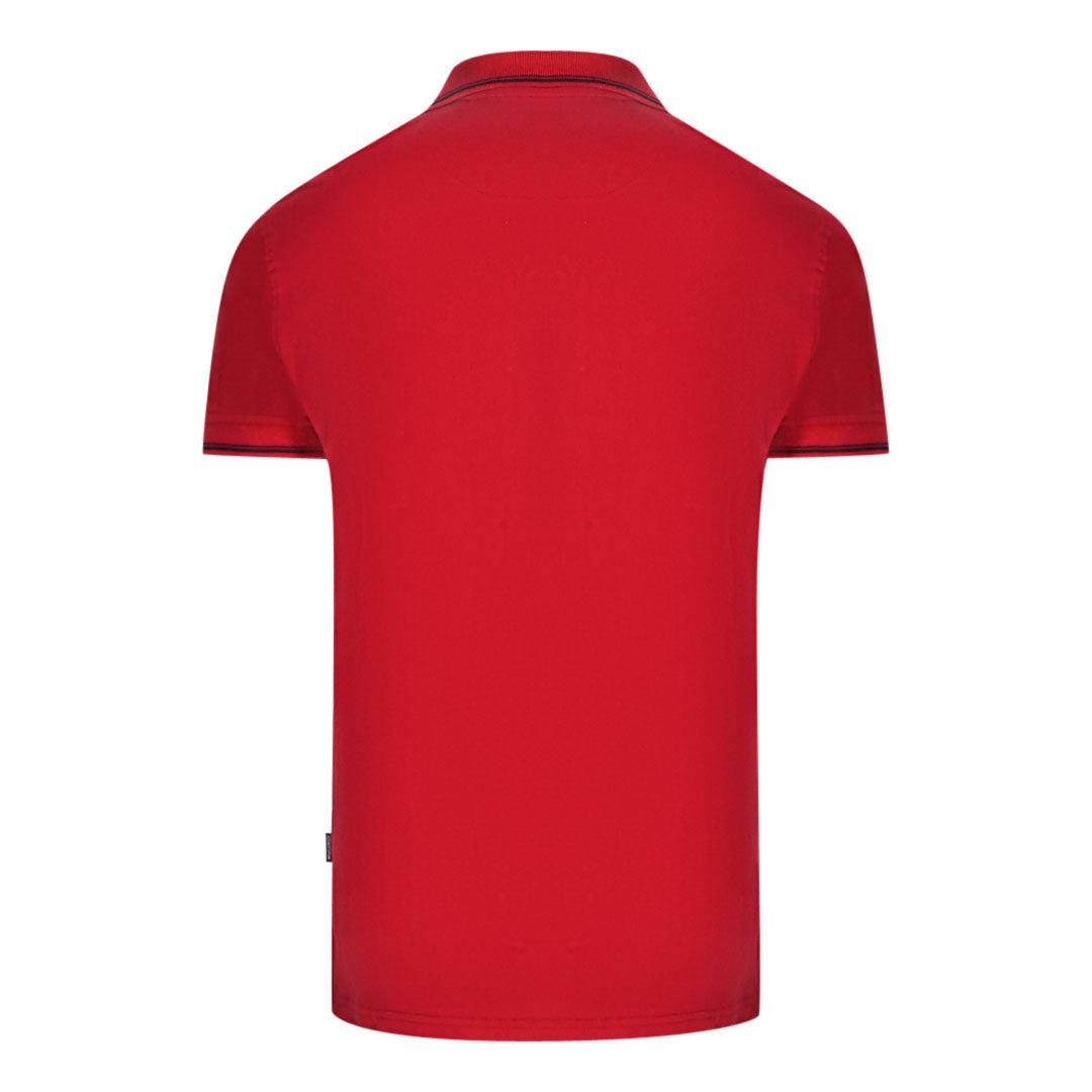 Dark Red - Back - Aquascutum Unisex Adult Aldis Tipped Polo Shirt