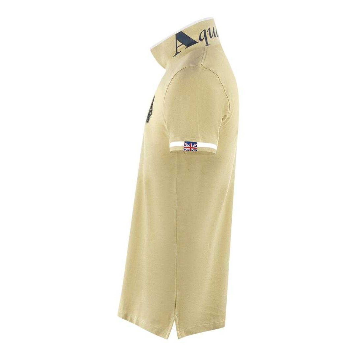 Beige - Side - Aquascutum Unisex Adult Aldis Tipped Polo Shirt
