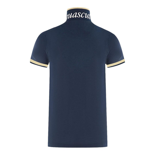 Navy - Back - Aquascutum Unisex Adult London Union Jack Polo Shirt
