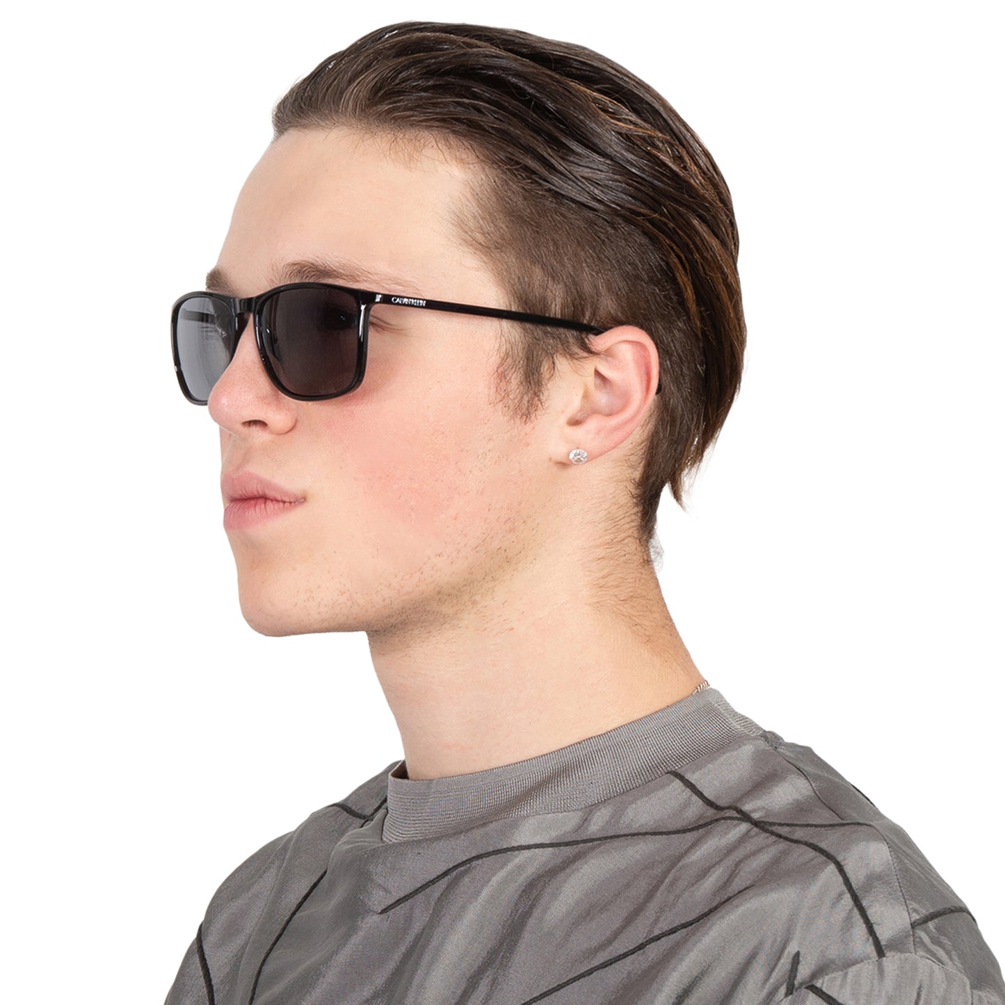 Black - Pack Shot - Calvin Klein Mens Smoke Sunglasses