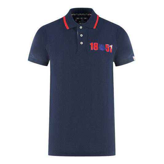 Navy - Front - Aquascutum Unisex Adult London 1851 Polo Shirt